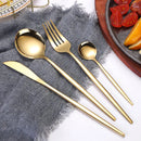Ljojo 16-Piece Stainless Steel Tableware Set for Home, Hotel, and Restaurant