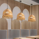 Bamboo Chandelier Chinese Retro Lantern LED Lighting Fixture for Restaurant Art Decor by Ljojo
