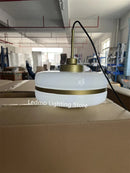 Ljojo Milky Glass Pendant Light Ceiling Lamps for Kitchen Dining Living Room