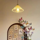 Ljojo LED Glass Chandelier for Bedside Bar Dining Room Home Decoration
