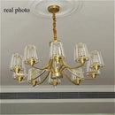 High Brightness LED Glass Chandelier - Modern Floral Pendant Light for Luxury Home Decor