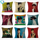 Audrey Hepburn Plush Cushion Cover by Ljojo - Home Decor Sofa Pillow Cover