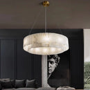 Ljojo Luxury Marble Brass Pendant Light - Nordic Gold Chandelier for Home and Office