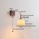 Ljojo LED Wall Sconce Pull Chain Switch Modern Style Nordic Mirror Light Fixtures