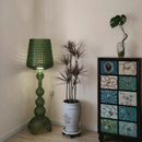 Italian Hollow Floor Lamp Acrylic Retro Atmosphere Wine Glass Lamp for Bedroom Sofa by Ljojo