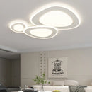 LED Ceiling Light Modern Circle Cream Acrylic Chandelier Lamp for Living Room by Ljojo