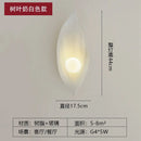 Ljojo Leaf Wall Lights Bedroom Sconce Lamp Modern Resin Corridor Bedside Aesthetic