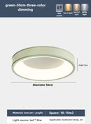 Ljojo 50cm LED Ceiling Light Modern Minimalist Surface Mount White Green Cream