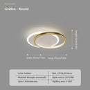 Ljojo Modern Acrylic LED Ceiling Lamp Gold Black Aisle Lights For Bedrooms Hallway Balcony
