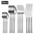 Ljojo 24-Piece Stainless Steel Cutlery Set for Restaurant Banquets