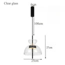 Nordic Glass Pendant Light Clear Gray Modern Hanging Lamp by Ljojo