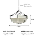 American Retro Wabi Sabi Fabric Pendant Lights by Ljojo | Elegant Dining Room Lighting Fixture