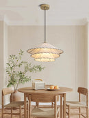 Handcrafted French Cream Chandelier Pendant Lampshade for Bedroom & Dining Room by Ljojo