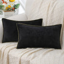 Ljojo Luxury Chenille Pillow Cover with Velvet Stitched Edge