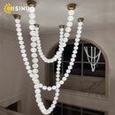 Ljojo Luxury Pear Necklace Chandelier for Living Room Dining Room Foyer