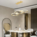 Modern LED Pendent Lamp Gold Aluminum Chandelier for Dining Room by Ljojo