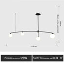 Glass Ball LED Pendant Light Fixture for Living Dining Room - Ljojo