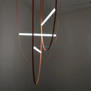 Ljojo LED Chandelier Pendant Lamp Design for Dining Room - Dimmable, Leather Belt Collection