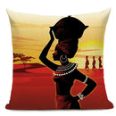 African Nation Women Portrait Pillow Cover for Home Decor by Ljojo