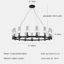 American Retro E14 Crystal Chandelier Pendant Light by Ljojo