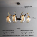 LED Chandelier Glass Pendant Light Retro Nordic Suspension Lamp for Kitchen Island Ljojo
