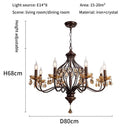 French Crystal LED Chandelier Nordic E14 Lighting Fixture for Living Room by Ljojo