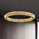 Crystal Living Room Pendant Light Luxury Circular Artistic Chandelier Ljojo