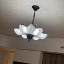 Ljojo French Retro Acrylic Pendant Light for Living Dining Room Bedroom Home LED Chandelier