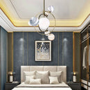 Ljojo LED Glass Ball Chandelier, Earth Design Pendant Lamp for Living Room and Children's Bedroom