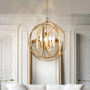 Ljojo Metal Chandelier Gold Vintage Pendant Light for Dining Room Kitchen Bedroom