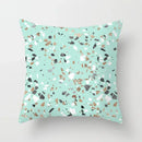 Light Blue Green Mint Geometric Print Boho Pillowcase Set by Ljojo
