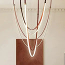Ljojo Modern Nordic Long Strip Chandelier Stylish Art Design Pendant Lights for Home Decor