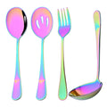 Ljojo Mirror Gold Stainless Steel Flatware Set - 4Pcs Dinnerware Cutlery Kit