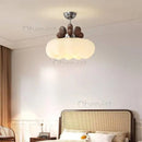 Ljojo Walnut Deer Horn LED Pendant Light for Bedroom Living Room Indoor Lighting Fixture