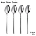 Ljojo 24-Piece Stainless Steel Cutlery Set | Elegant Mirror Finish Western Dinnerware