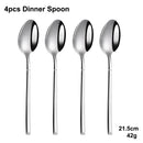 Ljojo 24-Piece Stainless Steel Cutlery Set | Elegant Mirror Finish Western Dinnerware