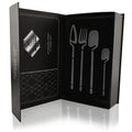 Ljojo 24-Piece Black Stainless Steel Cutlery Set Dishwasher Safe