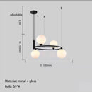 LED Glass Ball Circular Chandelier - Modern Nordic High-end Home Decor by Ljojo