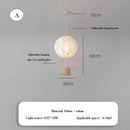 Hot Air Balloon Chandelier LED Children's Room Lamps - Handmade Rattan Fabric - Ljojo