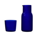 Ljojo 550ml Bedside Water Carafe and Glass Set in Blue, Amber, Teal, Grey Glass