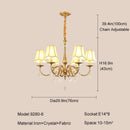 Ljojo Crystal Chandelier Gold Pendant Light for Living Room Dining Bedroom-Farmhouse Church Glam Lighting