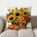 Autumn Maple Leaves Decorative Pillow Cover by Ljojo for Sofa, Bedroom, Car