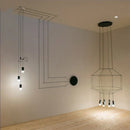 Nordic Staircase Wireflow LED Pendant Lights Chandelier for Living Room by Ljojo