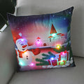 Ljojo LED Christmas Light Pillowcase 45cm - Super Soft Polyester Home Decor