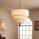 Nordic Minimalist Wabi Sabi Fabric Pendant Light Chandelier for Living Dining Room Bedroom by Ljojo