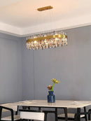 Ljojo Luxury Crystal LED Pendant Chandelier for Living Room Decor