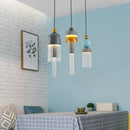 Ljojo LED Chandelier Kitchen Island Light Fixture Glass Metal Elegant Hanging Lamp Dining Room