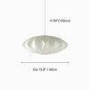 Denmark Designer Silk Pendant Lamp Minimalist Nordic Wabi Sabi for Hotel Restaurant by Ljojo.