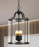 Industrial Birdcage Chandelier Pendant Light Copper Glass for Hotel Lobby Restaurant - Ljojo