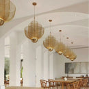 Ljojo Metal Grid LED Chandelier Nordic Iron Pendant Lighting